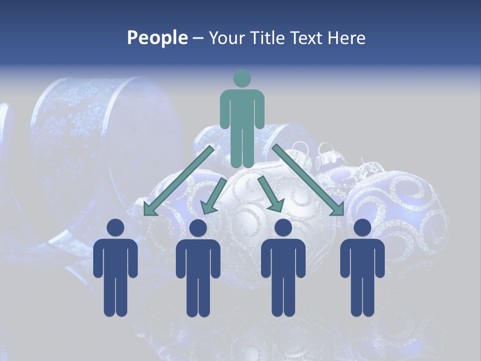 Christmas Wallpapers Blue PowerPoint Template