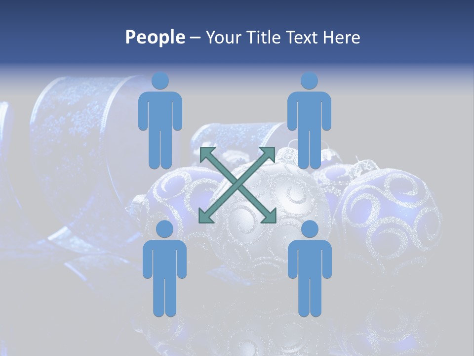 Christmas Wallpapers Blue PowerPoint Template