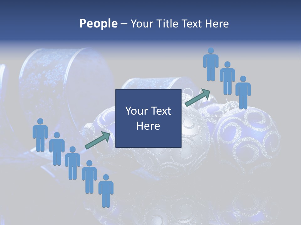 Christmas Wallpapers Blue PowerPoint Template