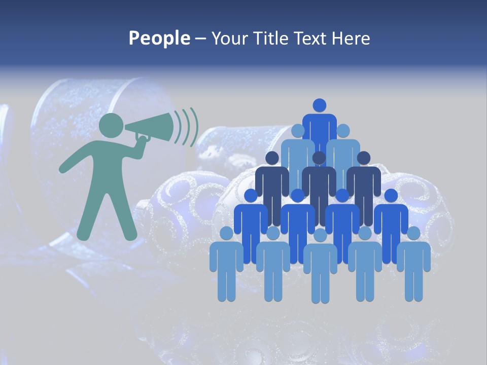 Christmas Wallpapers Blue PowerPoint Template