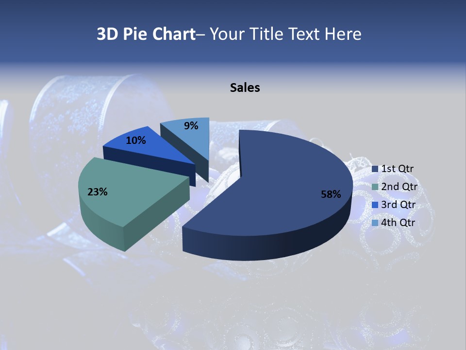 Christmas Wallpapers Blue PowerPoint Template