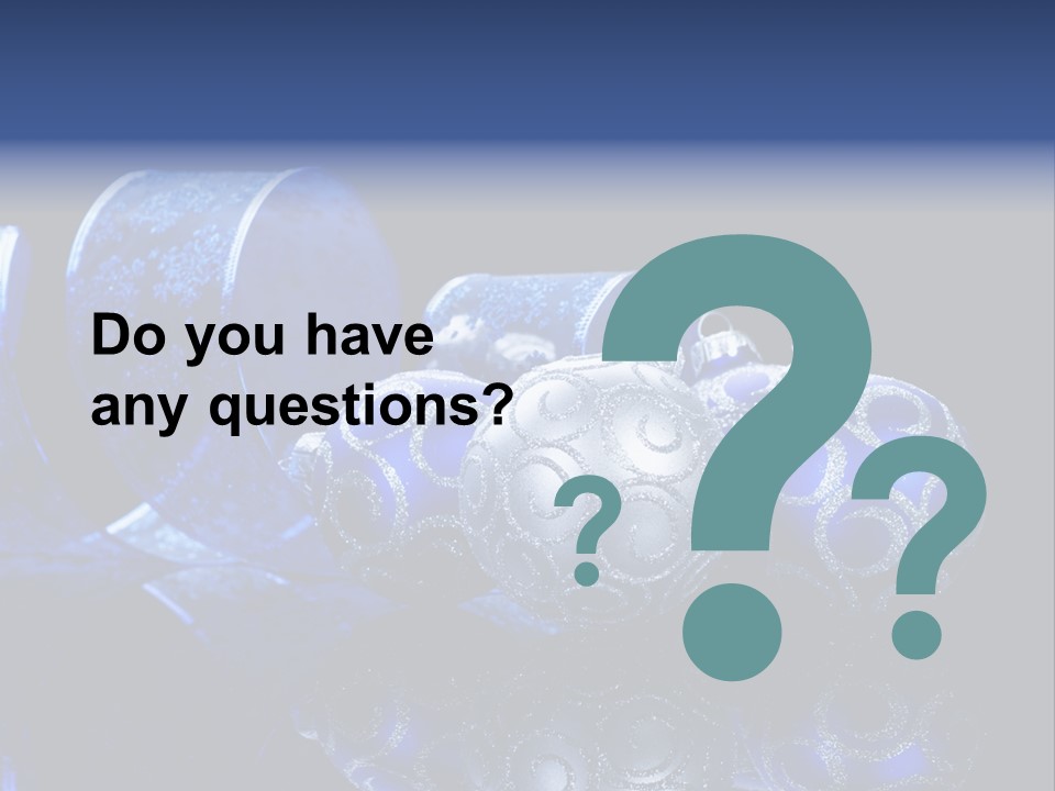 Christmas Wallpapers Blue PowerPoint Template