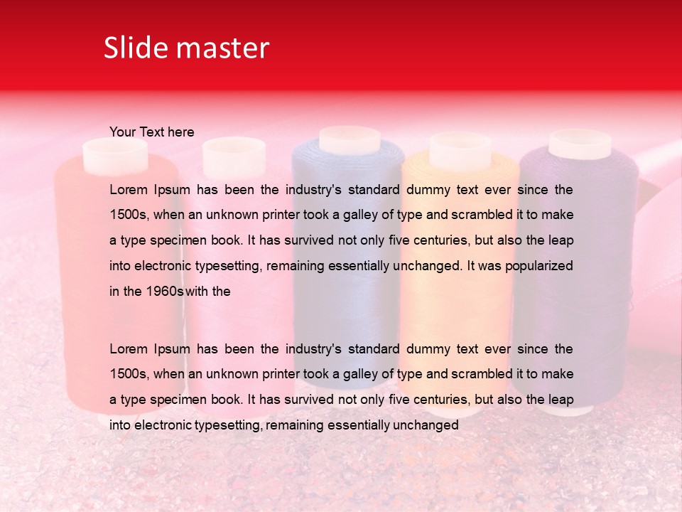 Clothing Red Handiwork PowerPoint Template