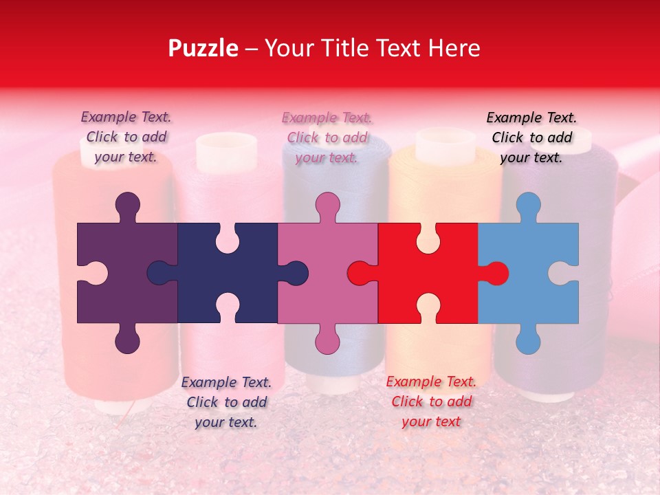 Clothing Red Handiwork PowerPoint Template