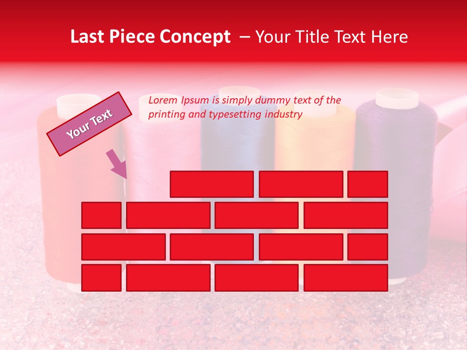 Clothing Red Handiwork PowerPoint Template