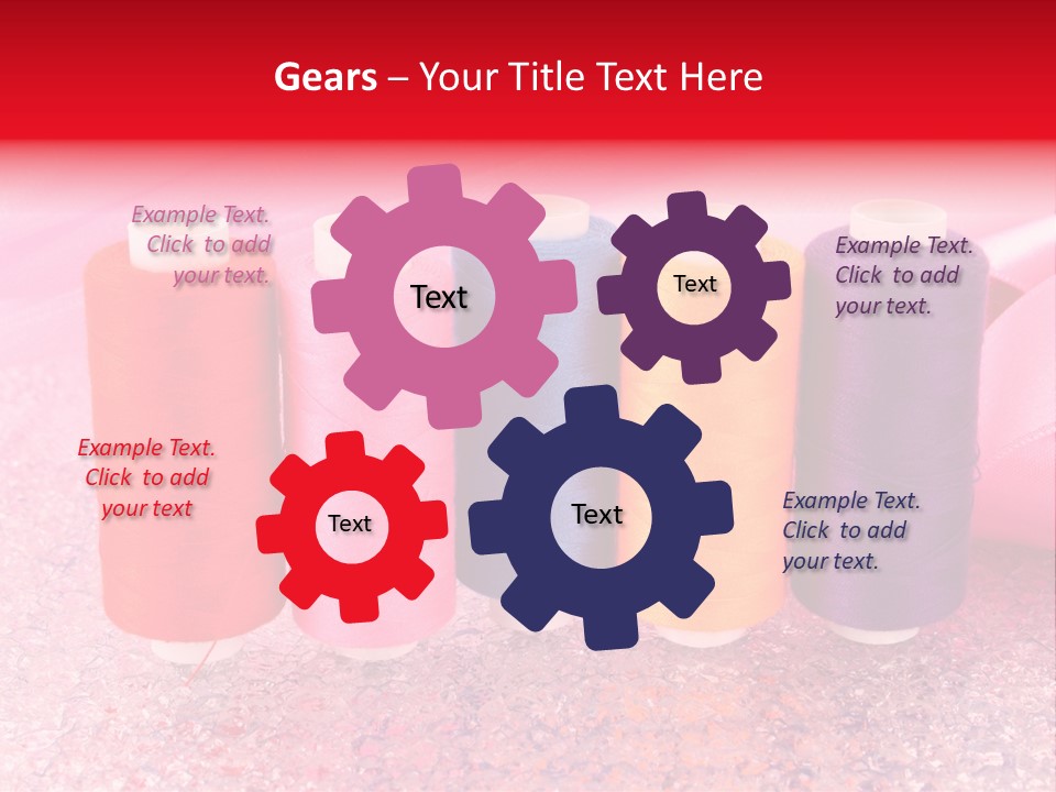 Clothing Red Handiwork PowerPoint Template