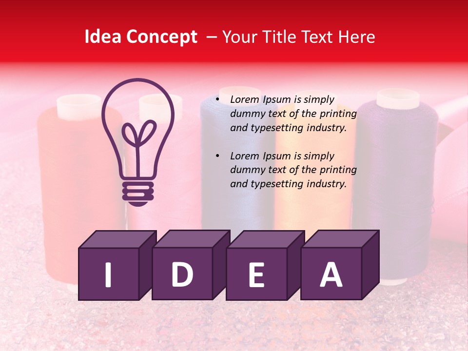 Clothing Red Handiwork PowerPoint Template