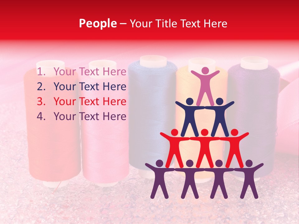 Clothing Red Handiwork PowerPoint Template