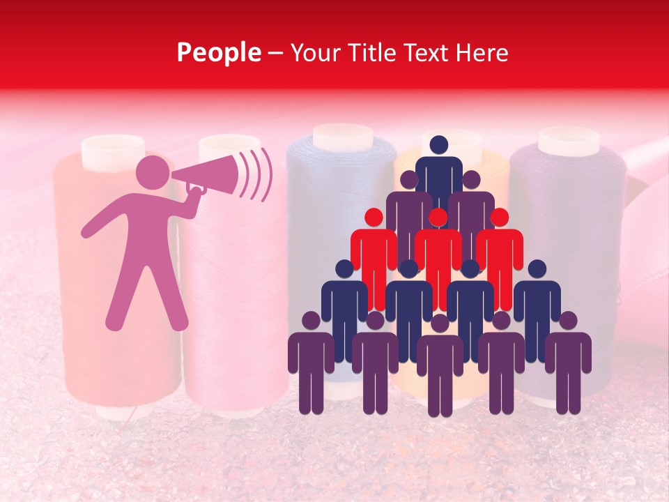 Clothing Red Handiwork PowerPoint Template