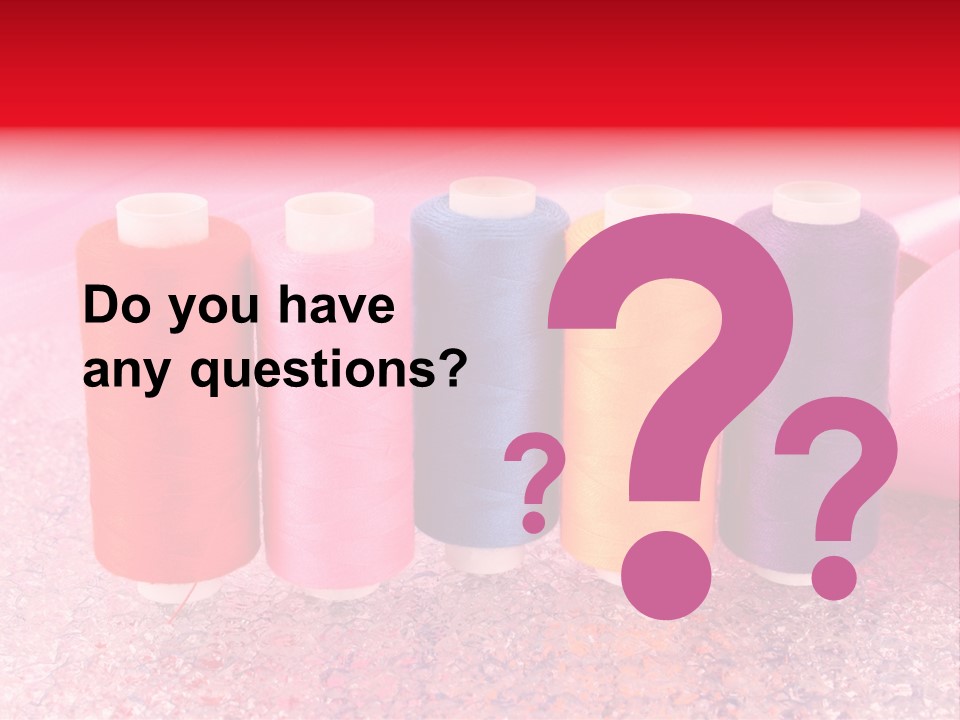 Clothing Red Handiwork PowerPoint Template