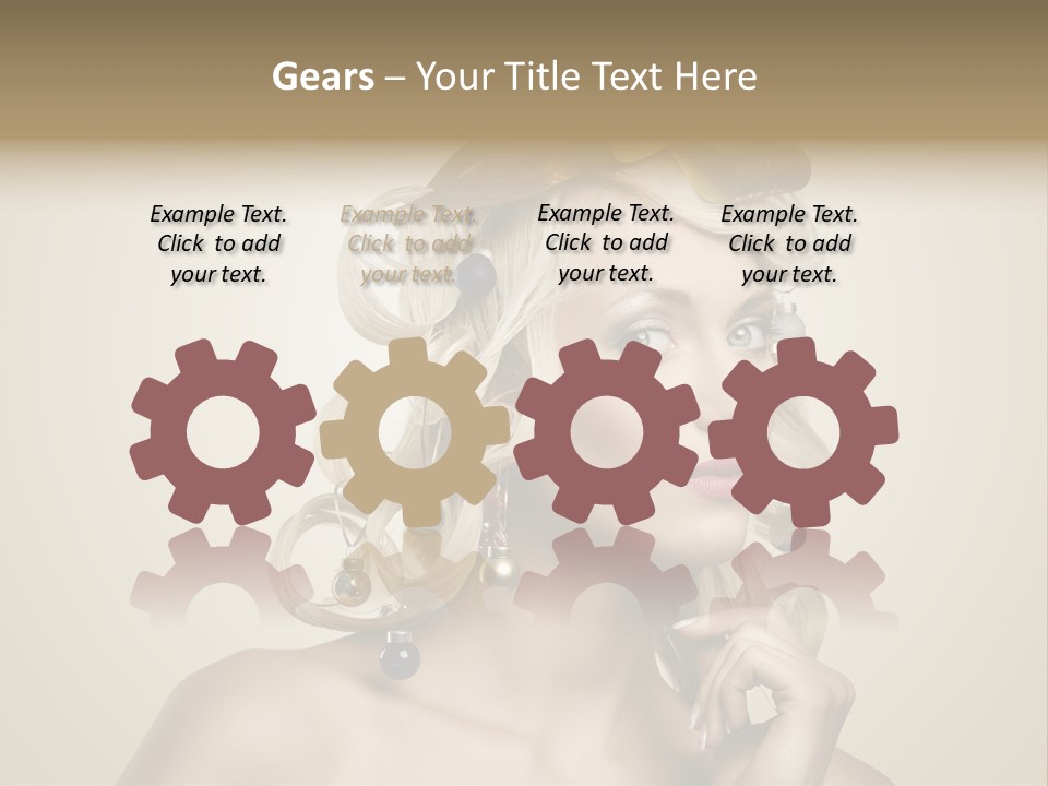 Christmas Tree Hair PowerPoint Template