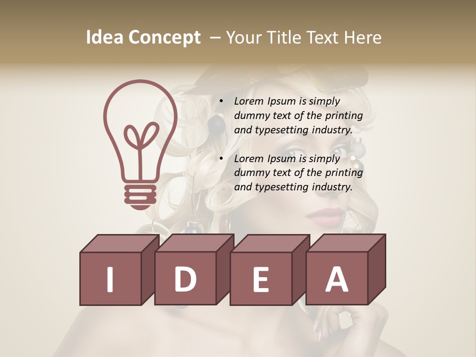 Christmas Tree Hair PowerPoint Template