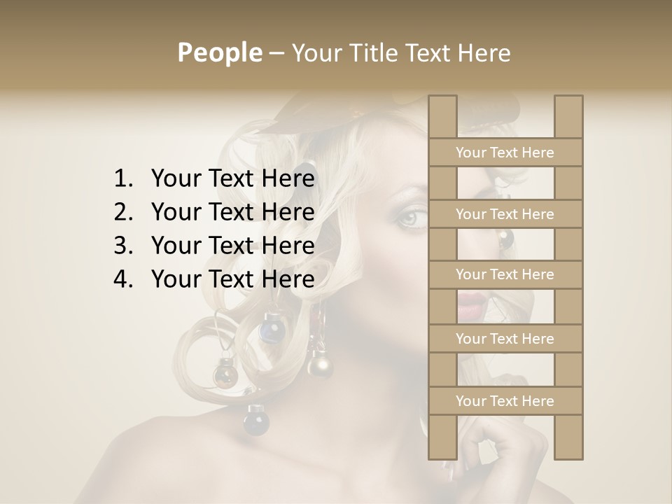 Christmas Tree Hair PowerPoint Template