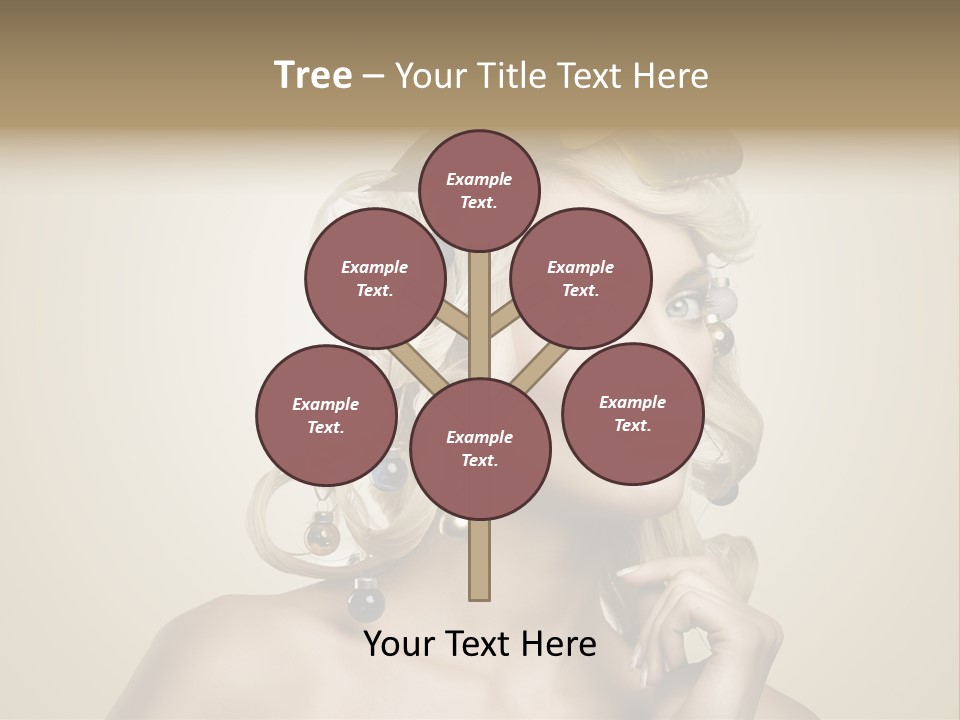 Christmas Tree Hair PowerPoint Template