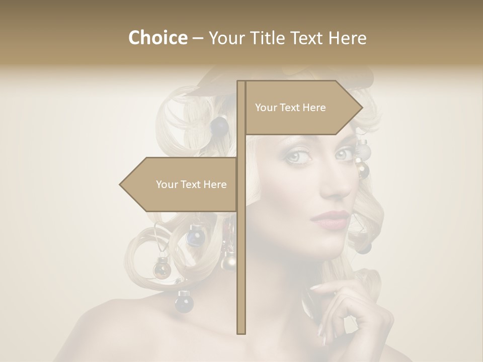 Christmas Tree Hair PowerPoint Template