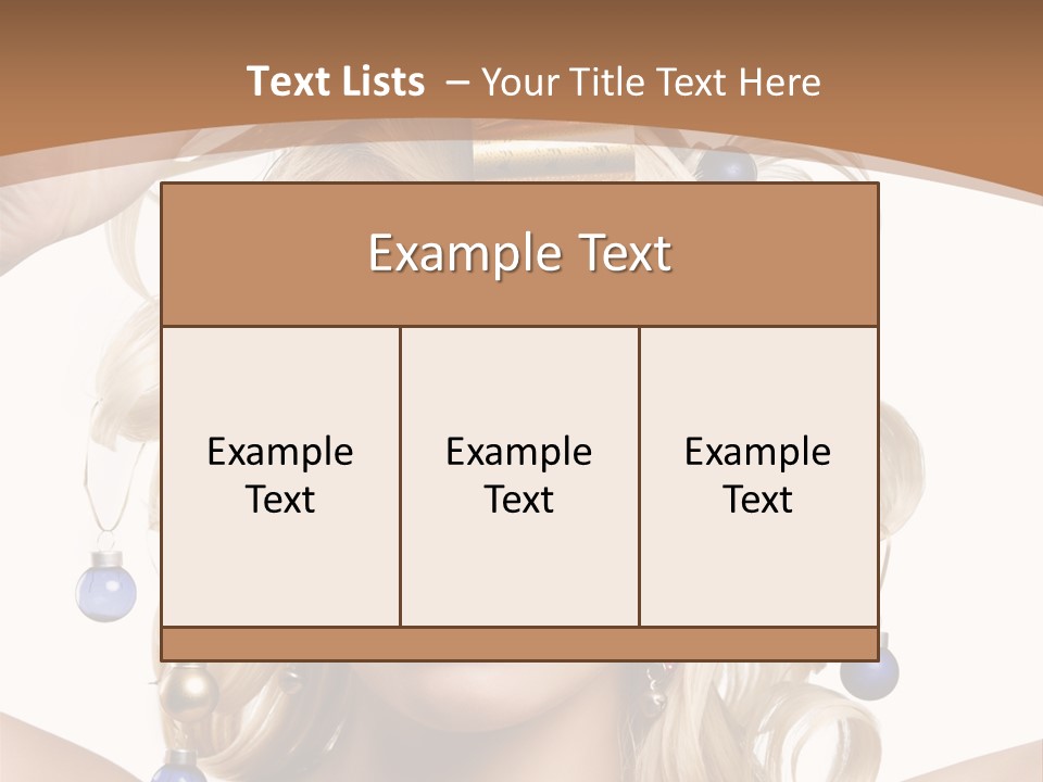 Holiday Hair Styles PowerPoint Template