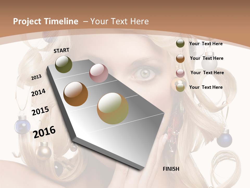 Christmas Tree Hair PowerPoint Template