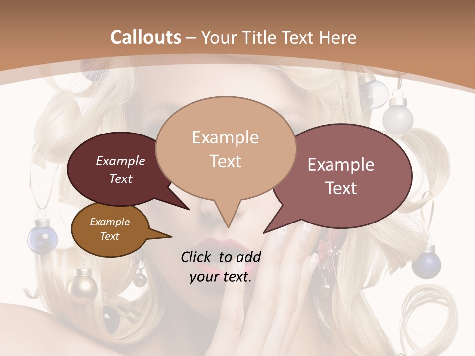 Christmas Tree Hair PowerPoint Template