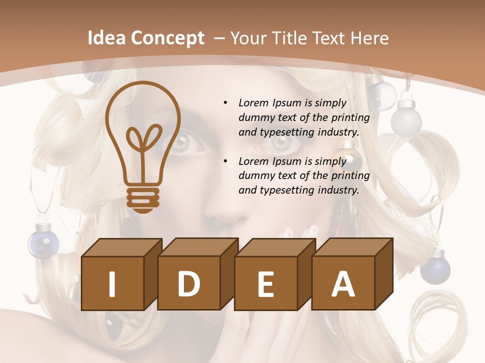 Christmas Tree Hair PowerPoint Template