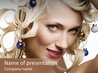 Christmas Hair PowerPoint Template