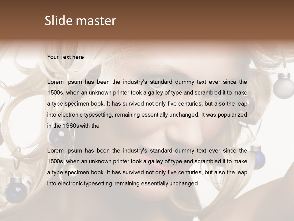 Christmas Hair PowerPoint Template