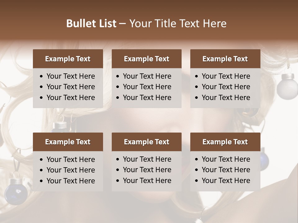 Christmas Hair PowerPoint Template