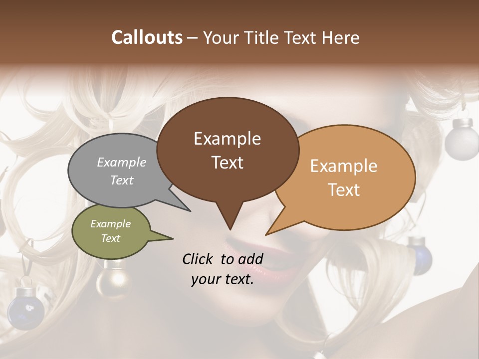 Christmas Hair PowerPoint Template