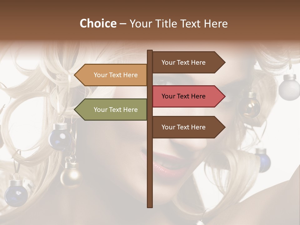 Christmas Hair PowerPoint Template