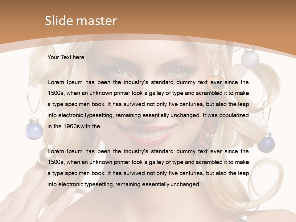 Christmas Hair PowerPoint Template