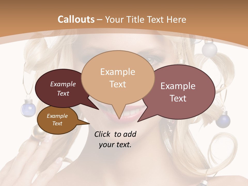 Christmas Hair PowerPoint Template