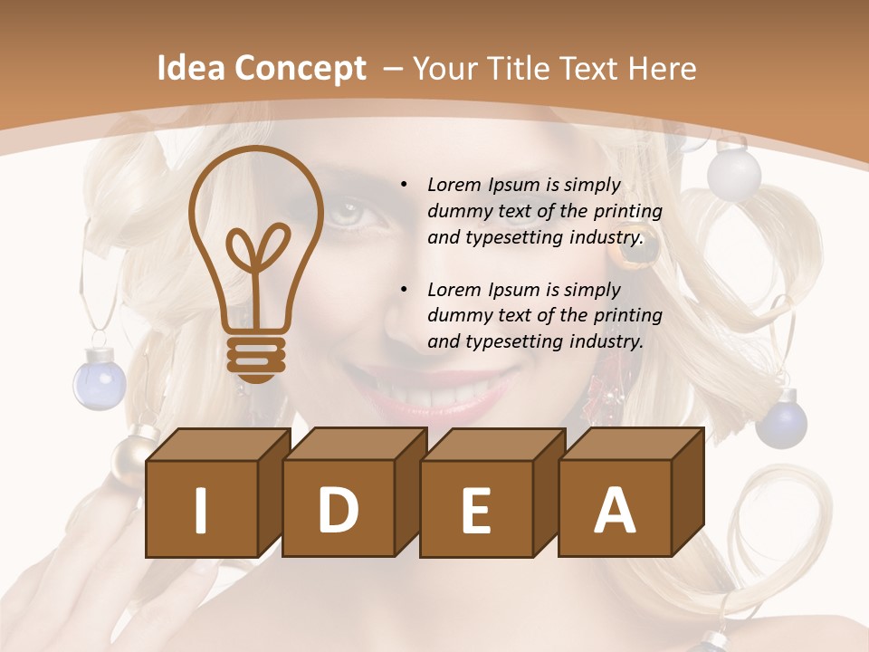 Christmas Hair PowerPoint Template