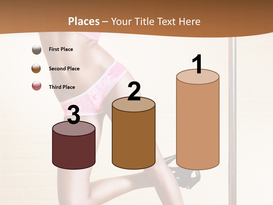 Smiling Underwear Exercising PowerPoint Template