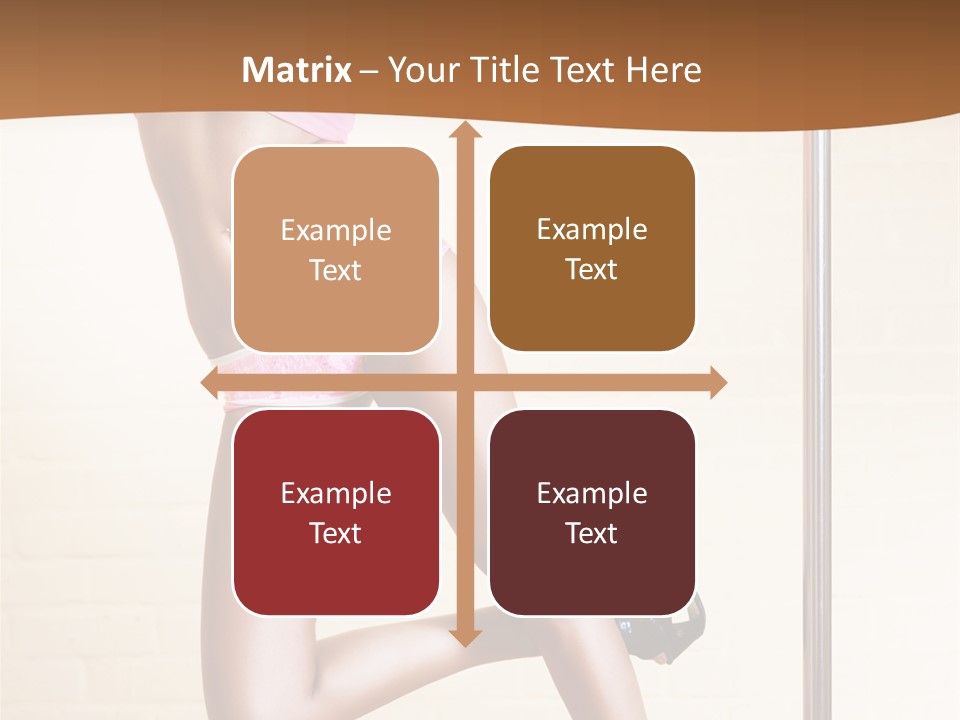 Smiling Underwear Exercising PowerPoint Template