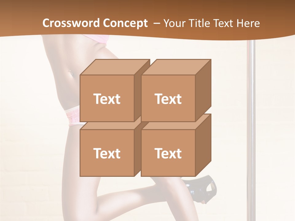 Smiling Underwear Exercising PowerPoint Template