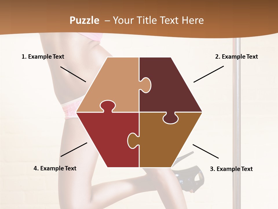 Smiling Underwear Exercising PowerPoint Template