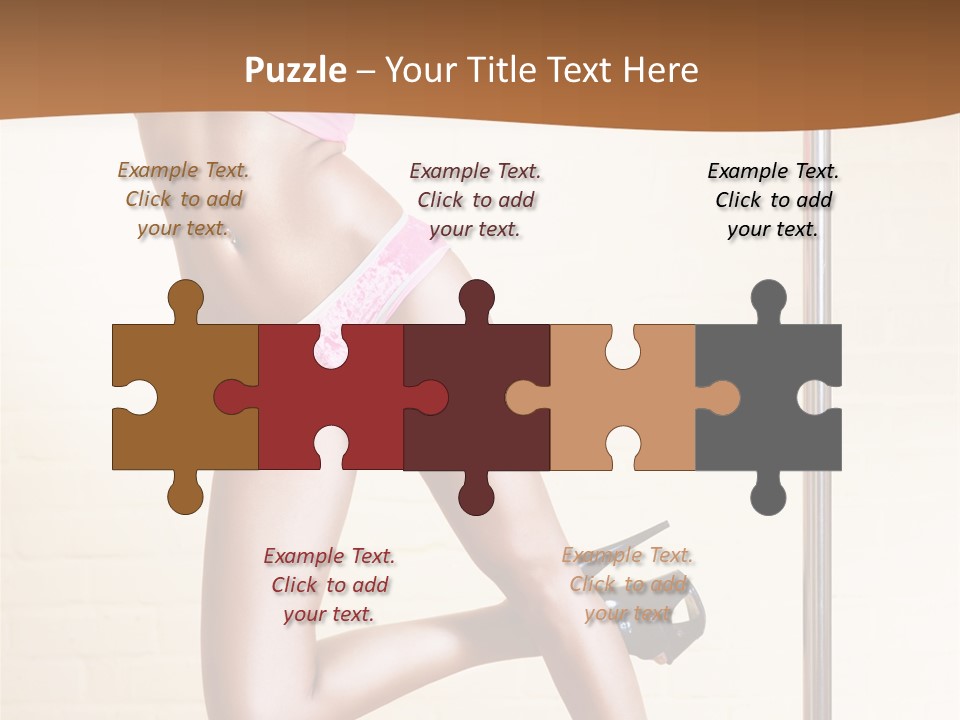 Smiling Underwear Exercising PowerPoint Template