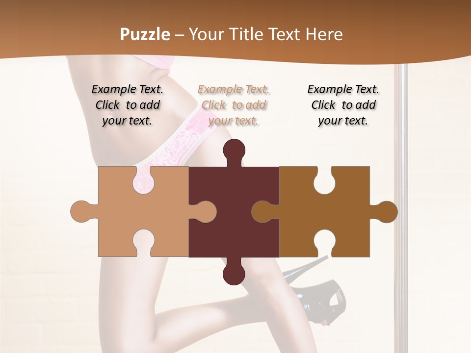 Smiling Underwear Exercising PowerPoint Template