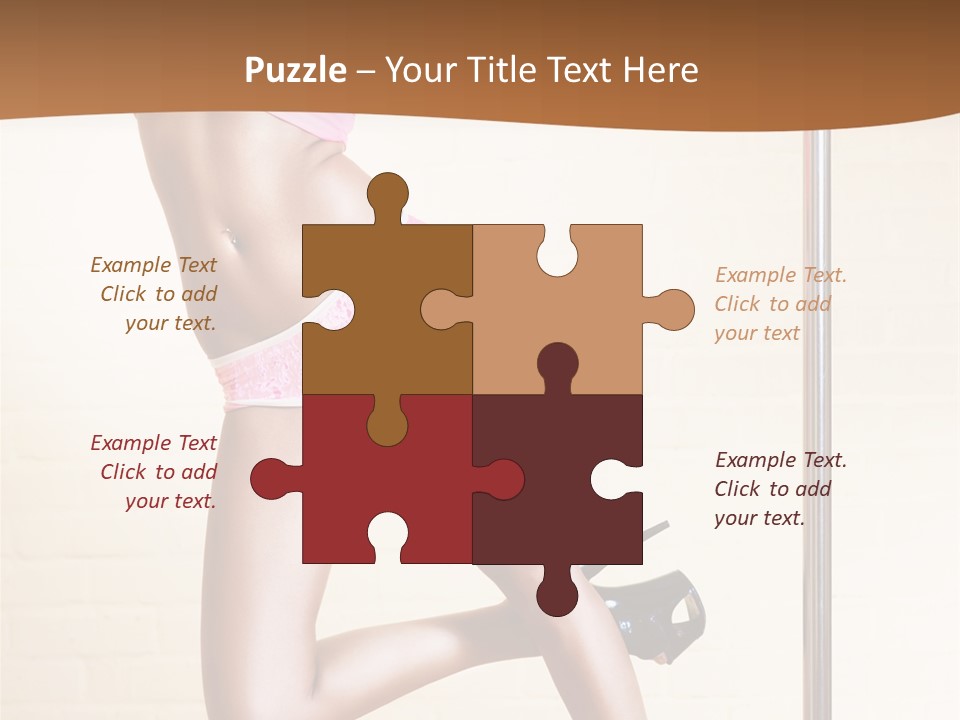 Smiling Underwear Exercising PowerPoint Template