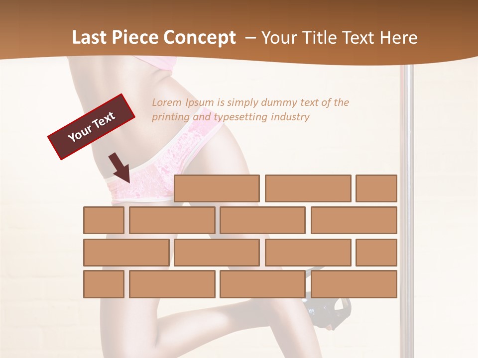 Smiling Underwear Exercising PowerPoint Template