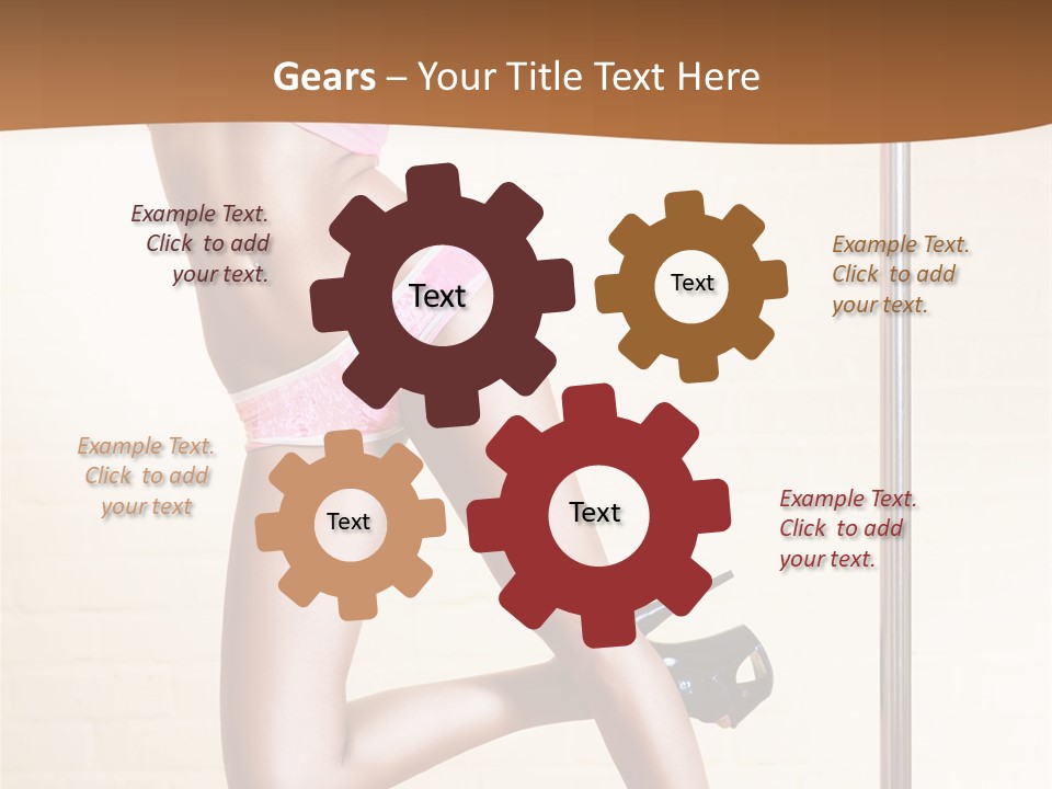 Smiling Underwear Exercising PowerPoint Template