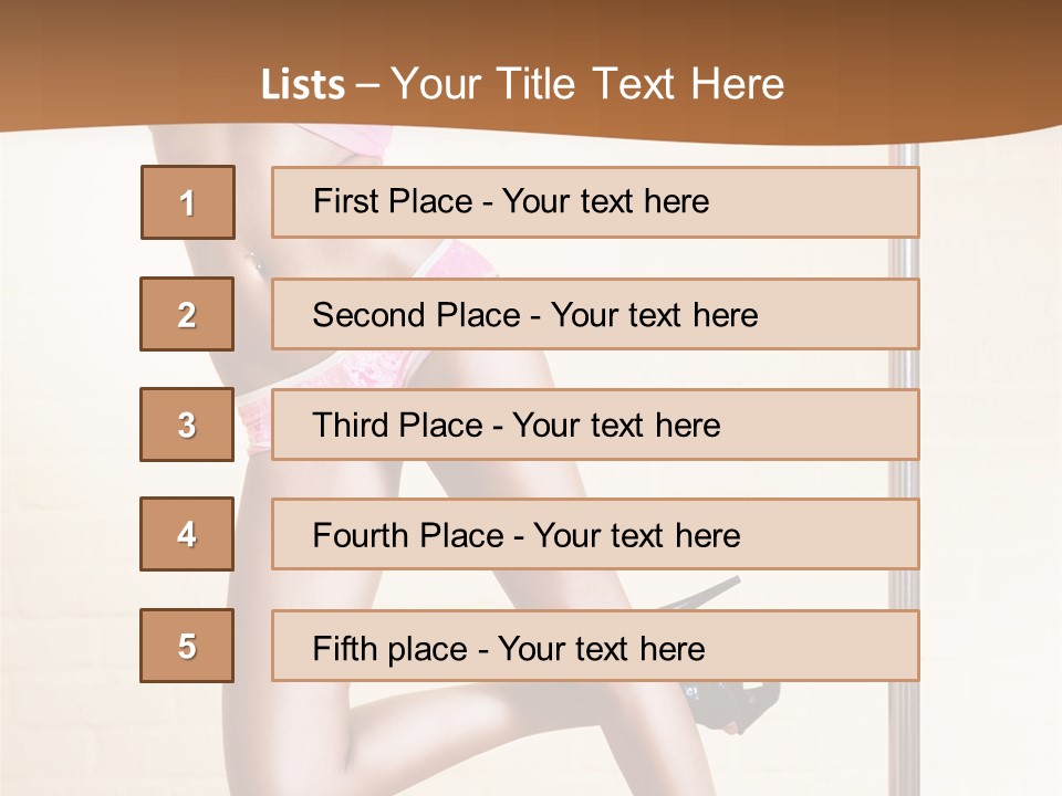 Smiling Underwear Exercising PowerPoint Template