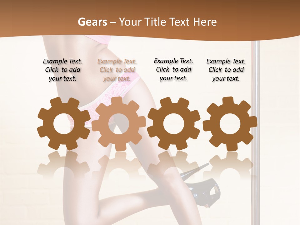 Smiling Underwear Exercising PowerPoint Template