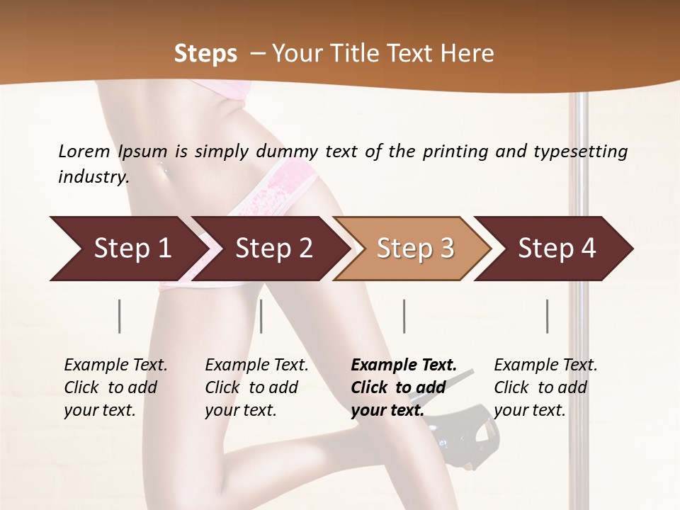 Smiling Underwear Exercising PowerPoint Template