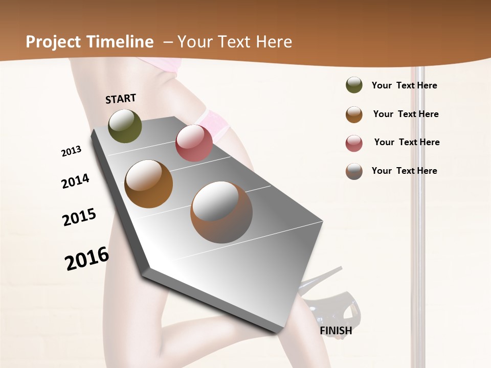 Smiling Underwear Exercising PowerPoint Template