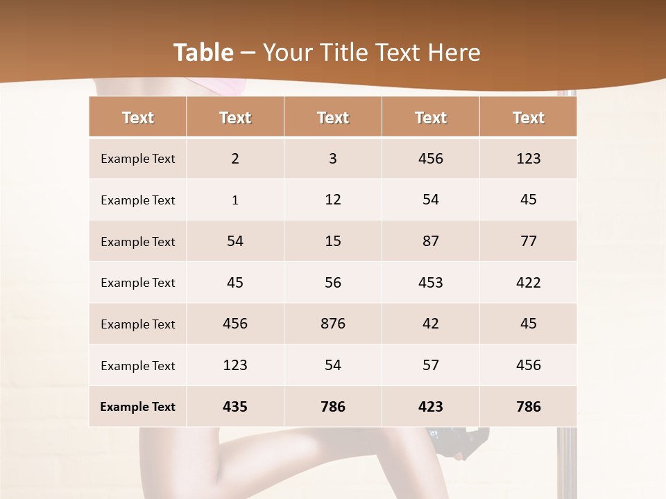 Smiling Underwear Exercising PowerPoint Template