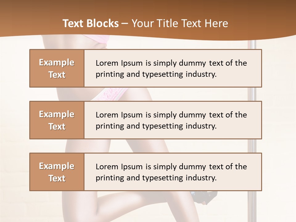 Smiling Underwear Exercising PowerPoint Template
