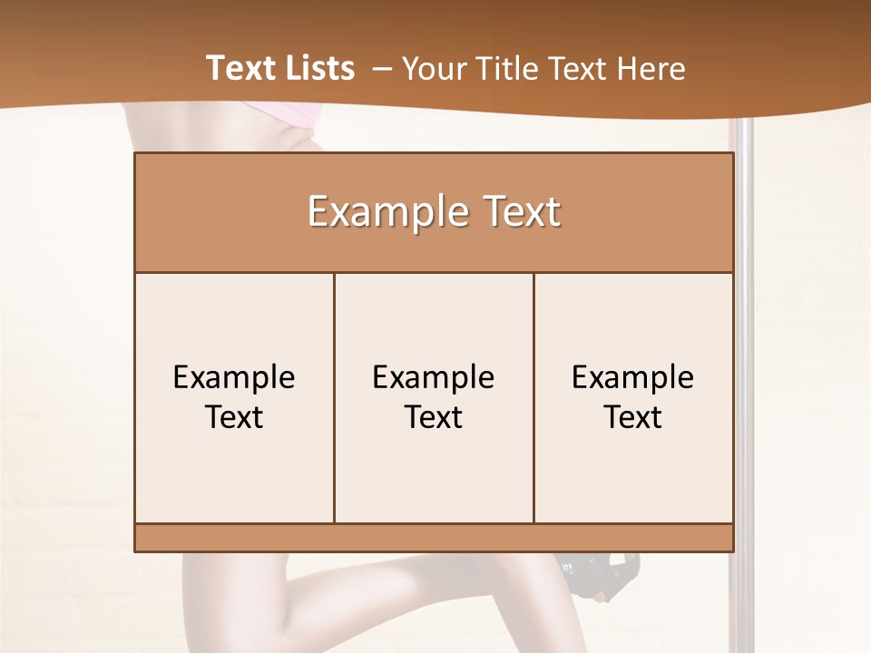 Smiling Underwear Exercising PowerPoint Template