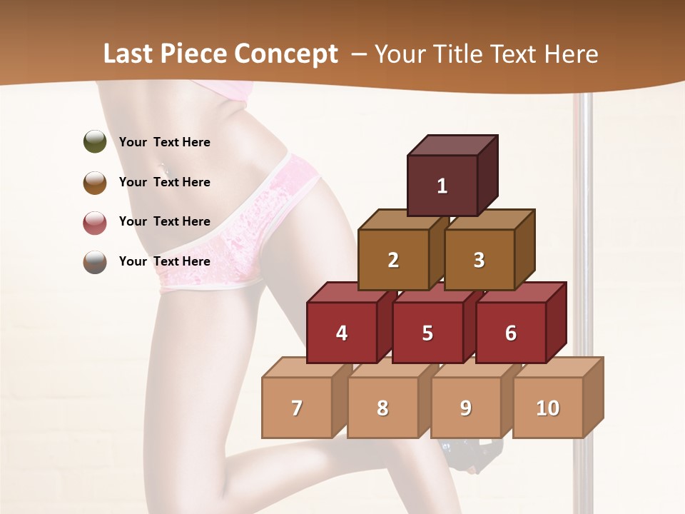 Smiling Underwear Exercising PowerPoint Template