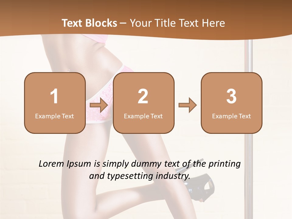 Smiling Underwear Exercising PowerPoint Template