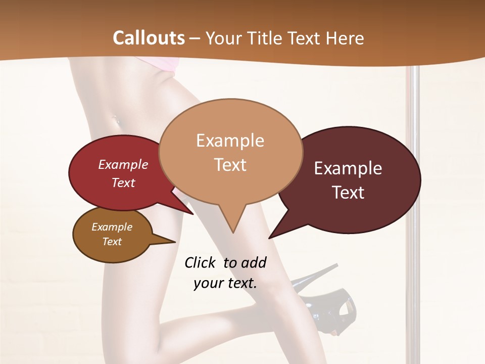 Smiling Underwear Exercising PowerPoint Template